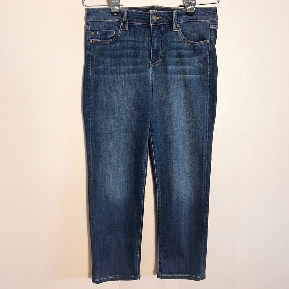 Liverpool Kennedy Crop Straight Jeans
